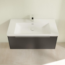 Тумба под раковину Villeroy & Boch Subway 3.0 97,3х42,9 см ДСП/алюминий черный вулкан C56900VL