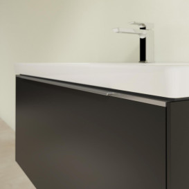 Тумба под раковину Villeroy & Boch Subway 3.0 97,3х42,9 см ДСП/алюминий черный вулкан C56900VL