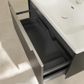 Тумба под раковину Villeroy & Boch Subway 3.0 97,3х42,9 см ДСП/алюминий черный вулкан C56900VL