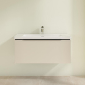 Тумба под раковину Villeroy & Boch Subway 3.0 97,3х42,9 см ДСП/алюминий серый кашемир/черный вулкан C56901VN