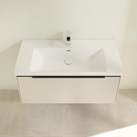 Тумба под раковину Villeroy & Boch Subway 3.0 97,3х42,9 см ДСП/алюминий серый кашемир/черный вулкан C56901VN