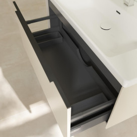 Тумба под раковину Villeroy & Boch Subway 3.0 97,3х42,9 см ДСП/алюминий серый кашемир/черный вулкан C56901VN