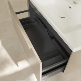 Тумба под раковину Villeroy & Boch Subway 3.0 97,3х42,9 см ДСП/алюминий тауп/монохром C56902VM