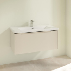 Тумба под раковину Villeroy & Boch Subway 3.0 97,3х42,9 см ДСП/алюминий серый кашемир/монохром C56902VN