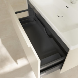 Тумба под раковину Villeroy & Boch Subway 3.0 97,3х42,9 см ДСП/алюминий серый кашемир/монохром C56902VN