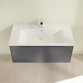 Тумба под раковину Villeroy & Boch Subway 3.0 97,3х42,9 см ДСП/алюминий морской синий/монохром C56902VQ