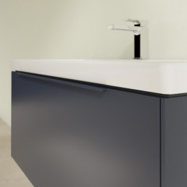 Тумба под раковину Villeroy & Boch Subway 3.0 97,3х42,9 см ДСП/алюминий морской синий/монохром C56902VQ