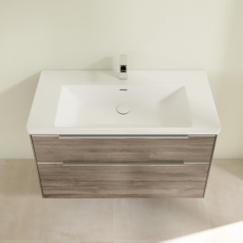 Тумба под раковину Villeroy & Boch Subway 3.0 97,3х57,6 см ДСП/алюминий дуб каменный C57000RK