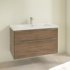 Тумба под раковину Villeroy & Boch Subway 3.0 97,3х57,6 см ДСП/алюминий дуб аризона C57000VH