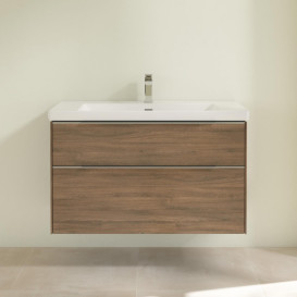 Тумба под раковину Villeroy & Boch Subway 3.0 97,3х57,6 см ДСП/алюминий дуб аризона C57000VH
