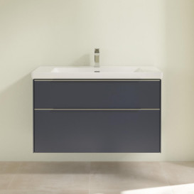 Тумба під раковину Villeroy & Boch Subway 3.0 97,3х57,6 см ДСП/алюміній морський синій C57000VQ