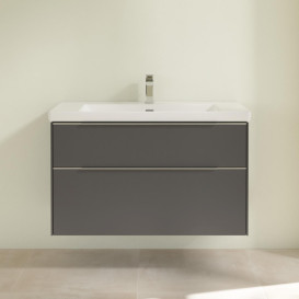 Тумба під раковину Villeroy & Boch Subway 3.0 97,3х57,6 см ДСП/алюміній графіт C57000VR