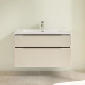 Тумба под раковину Villeroy & Boch Subway 3.0 97,3х57,6 см ДСП/алюминий серый кашемир/черный вулкан C57001VN