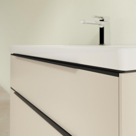 Тумба под раковину Villeroy & Boch Subway 3.0 97,3х57,6 см ДСП/алюминий серый кашемир/черный вулкан C57001VN