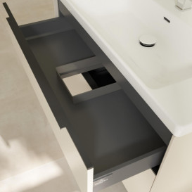 Тумба под раковину Villeroy & Boch Subway 3.0 97,3х57,6 см ДСП/алюминий серый кашемир/черный вулкан C57001VN