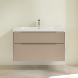 Тумба під раковину Villeroy & Boch Subway 3.0 97,3х57,6 см ДСП/алюміній тауп/монохром C57002VM