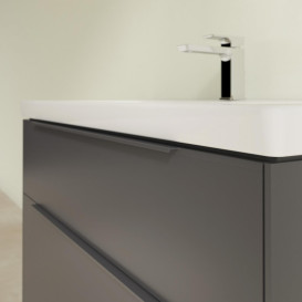 Тумба под раковину Villeroy & Boch Subway 3.0 97,3х57,6 см ДСП/алюминий графит/монохром C57002VR