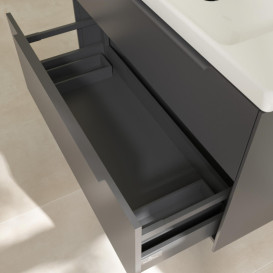 Тумба под раковину Villeroy & Boch Subway 3.0 97,3х57,6 см ДСП/алюминий графит/монохром C57002VR