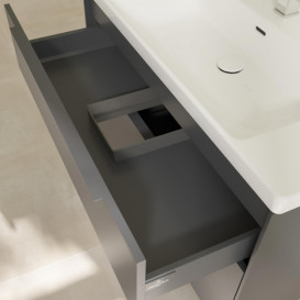 Тумба под раковину Villeroy & Boch Subway 3.0 97,3х57,6 см ДСП/алюминий графит/монохром C57002VR