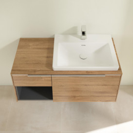 Тумба під раковину Villeroy & Boch Subway 3.0 100х42,3 см ДСП/алюміній дуб канзас C57100RH