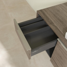 Тумба под раковину Villeroy & Boch Subway 3.0 100х42,3 см ДСП/алюминий дуб каменный C57100RK