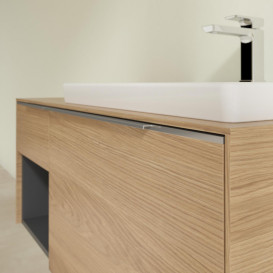 Тумба под раковину Villeroy & Boch Subway 3.0 100х42,3 см ДСП/алюминий дуб северный C57100VJ