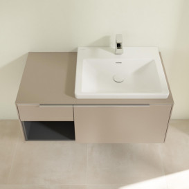 Тумба под раковину Villeroy & Boch Subway 3.0 100х42,3 см ДСП/алюминий тауп C57100VM