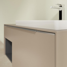 Тумба под раковину Villeroy & Boch Subway 3.0 100х42,3 см ДСП/алюминий тауп C57100VM