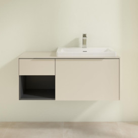 Тумба под раковину Villeroy & Boch Subway 3.0 100х42,3 см ДСП/алюминий серый кашемир C57100VN