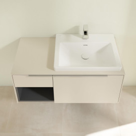 Тумба под раковину Villeroy & Boch Subway 3.0 100х42,3 см ДСП/алюминий серый кашемир C57100VN