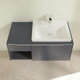 Тумба под раковину Villeroy & Boch Subway 3.0 100х42,3 см ДСП/алюминий морской синий C57100VQ