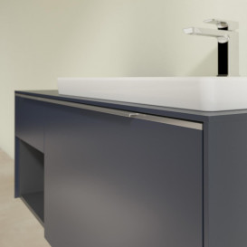 Тумба под раковину Villeroy & Boch Subway 3.0 100х42,3 см ДСП/алюминий морской синий C57100VQ