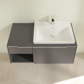 Тумба под раковину Villeroy & Boch Subway 3.0 100х42,3 см ДСП/алюминий графит C57100VR