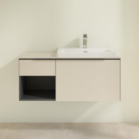 Тумба под раковину Villeroy & Boch Subway 3.0 100х42,3 см ДСП/алюминий серый кашемир/черный вулкан C57101VN