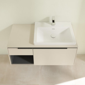 Тумба под раковину Villeroy & Boch Subway 3.0 100х42,3 см ДСП/алюминий серый кашемир/черный вулкан C57101VN