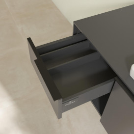 Тумба под раковину Villeroy & Boch Subway 3.0 100х42,3 см ДСП/алюминий графит/черный вулкан C57101VR