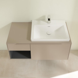 Тумба під раковину Villeroy & Boch Subway 3.0 100х42,3 см ДСП/алюміній тауп/монохром C57102VM