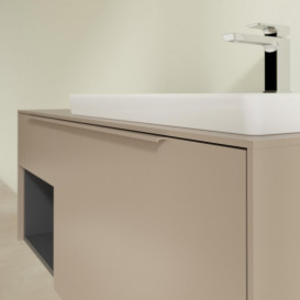 Тумба під раковину Villeroy & Boch Subway 3.0 100х42,3 см ДСП/алюміній тауп/монохром C57102VM