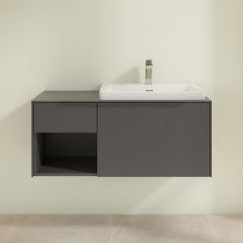 Тумба під раковину Villeroy & Boch Subway 3.0 100х42,3 см ДСП/алюміній графіт/монохром C57102VR