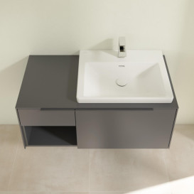 Тумба під раковину Villeroy & Boch Subway 3.0 100х42,3 см ДСП/алюміній графіт/монохром C57102VR