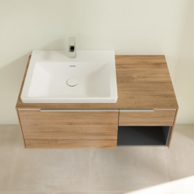 Тумба под раковину Villeroy & Boch Subway 3.0 100х42,3 см ДСП/алюминий дуб канзас C57200RH
