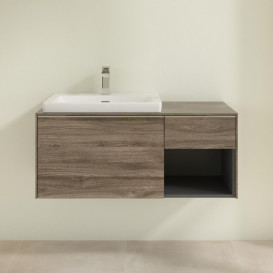 Тумба под раковину Villeroy & Boch Subway 3.0 100х42,3 см ДСП/алюминий дуб каменный C57200RK