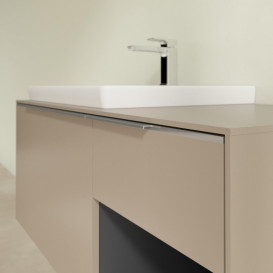 Тумба под раковину Villeroy & Boch Subway 3.0 100х42,3 см ДСП/алюминий тауп C57200VM