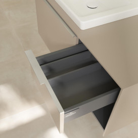 Тумба под раковину Villeroy & Boch Subway 3.0 100х42,3 см ДСП/алюминий тауп C57200VM