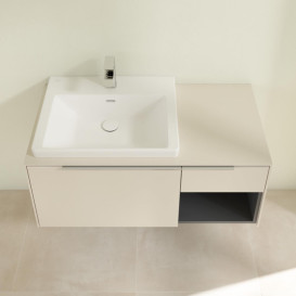 Тумба под раковину Villeroy & Boch Subway 3.0 100х42,3 см ДСП/алюминий серый кашемир C57200VN