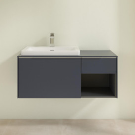 Тумба под раковину Villeroy & Boch Subway 3.0 100х42,3 см ДСП/алюминий морской синий C57200VQ