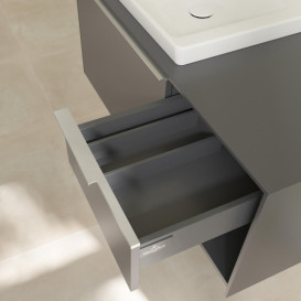 Тумба под раковину Villeroy & Boch Subway 3.0 100х42,3 см ДСП/алюминий графит C57200VR