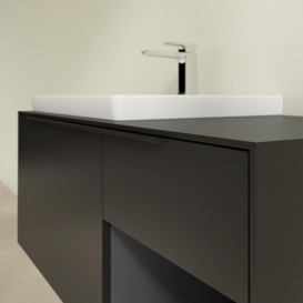 Тумба под раковину Villeroy & Boch Subway 3.0 100х42,3 см ДСП/алюминий черный вулкан/черный вулкан C57201VL