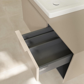 Тумба под раковину Villeroy & Boch Subway 3.0 100х42,3 см ДСП/алюминий тауп/монохром C57202VM