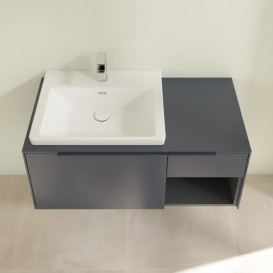 Тумба под раковину Villeroy & Boch Subway 3.0 100х42,3 см ДСП/алюминий морской синий/монохром C57202VQ